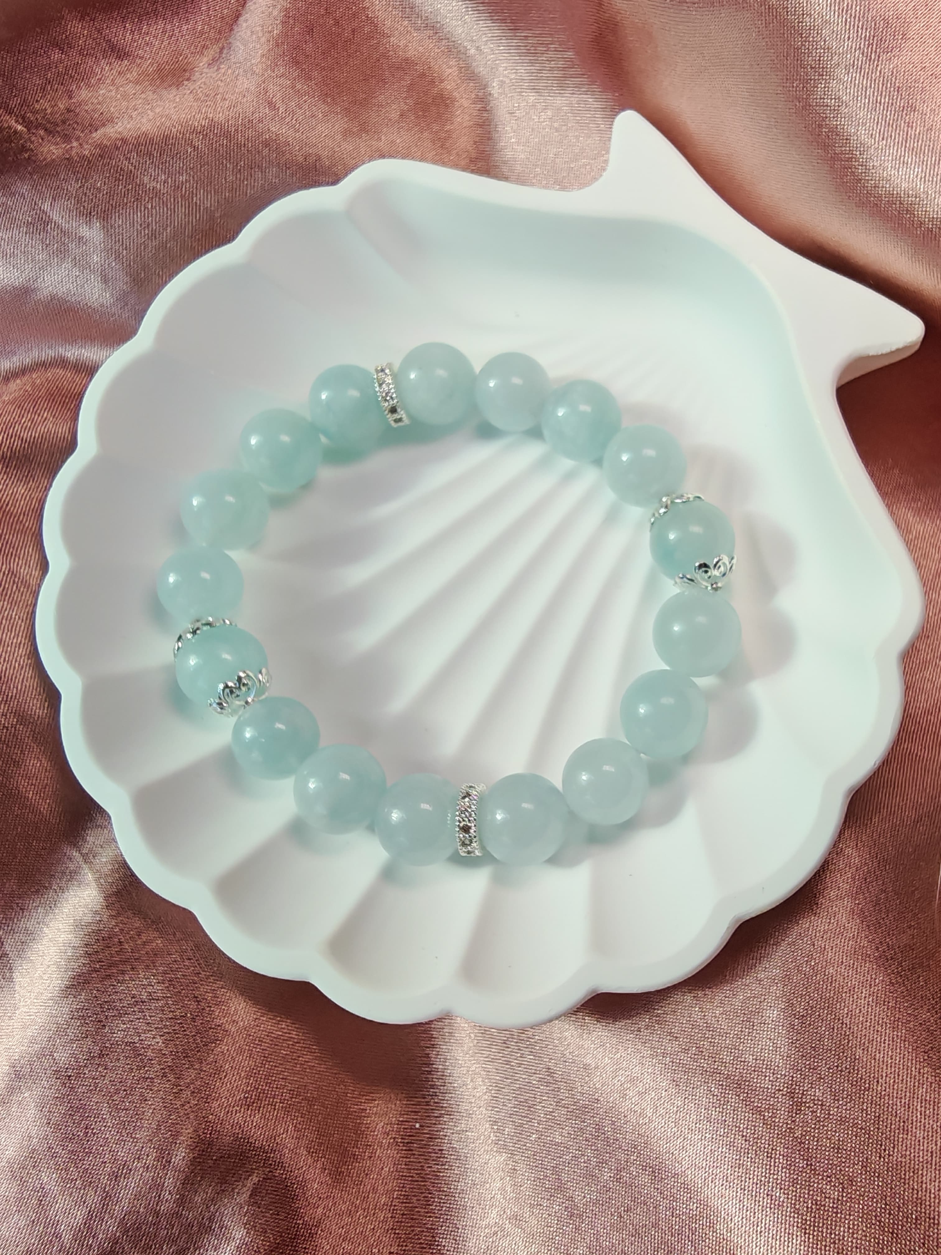 Brățară Handmade din Acvamarin Natural – Serenitate și Comunicare